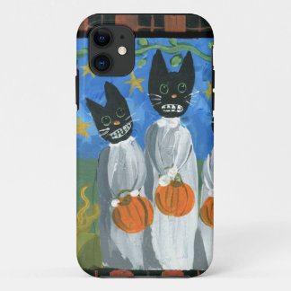 Capa Para iPhone 11 Gatos do Dia das Bruxas