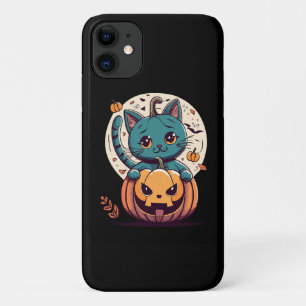 Capa Para iPhone 11 Gatos e Abóboras para um Feliz Halloween!
