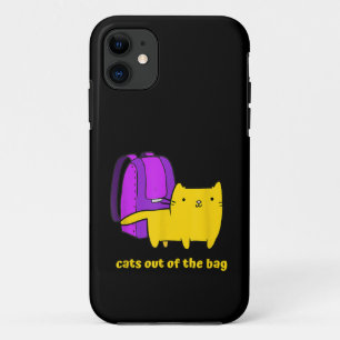 Capa Para iPhone 11 Gatos Engraçados Fora do Saco