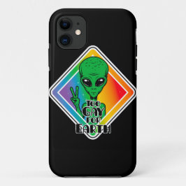 Capa Para iPhone 11 Gay Demais Para OVNI Alienígena Engraçado Da Terra