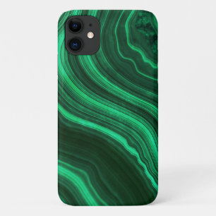 Capa Para iPhone 11 Gemstone de Agate de Marble Verde