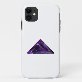 Capa Para iPhone 11 Gemstone do Triângulo Ametista Roxo