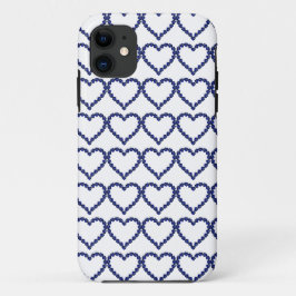 Capa Para iPhone 11 Gemstone Sapphire Blue Heart