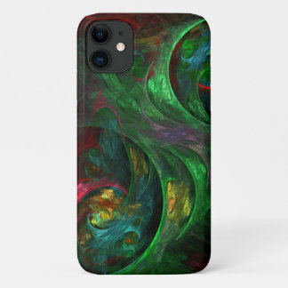 Capa Para iPhone 11 Genesis Abstrato Art Verde