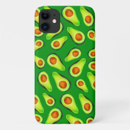 Capa Para iPhone 11 Gente verde de fruta de saúde abacatada