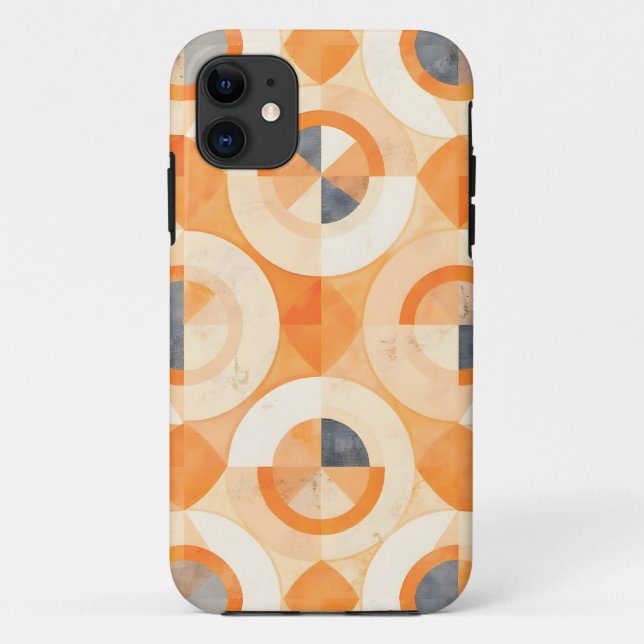 Capa Para iPhone 11 Geometria Terra Desbotada (Verso)