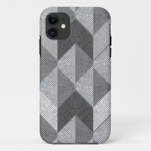 Capa Para iPhone 11 Geométrico das cinzas texturizadas.