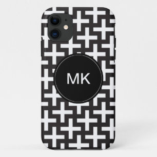 Capa Para iPhone 11 Geométrico preto e branco