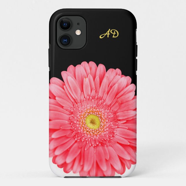 Capa Para iPhone 11 Gerbera Flor Rosa (Verso)