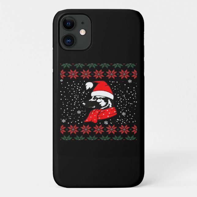 Capa Para iPhone 11 German Shepherd Dog Christmas (Verso)