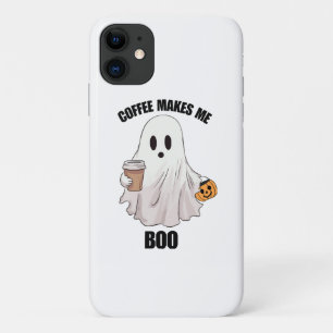 Capa Para iPhone 11 Ghost Coffee Halloween Engraçado