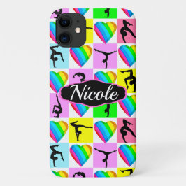 CAPA PARA iPhone 11 GINÁSTICA PERSONALIZADA BRILHANTE E COLORIDA