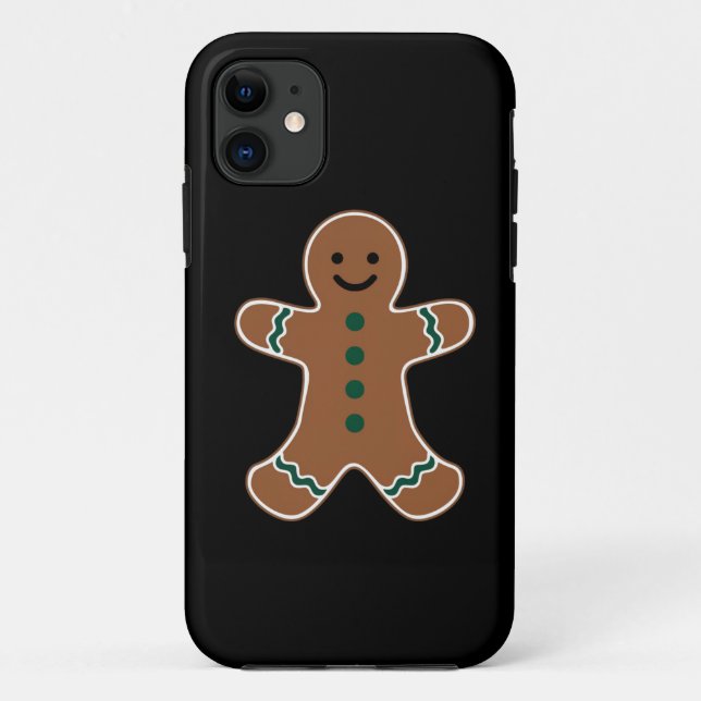 Capa Para iPhone 11 Gingerbird Man Body Costume para Natal (Verso)