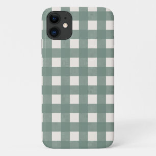 Capa Para iPhone 11 Gingham Xadrez Verde Buffalo