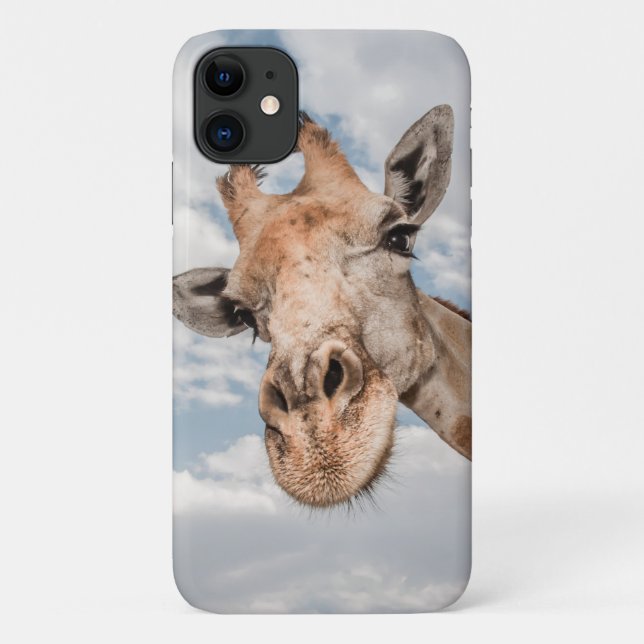 Capa Para iPhone 11 Girafa Curiosa (Verso)
