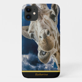 Capa Para iPhone 11 Girafas com um rosto Hilário giro 11