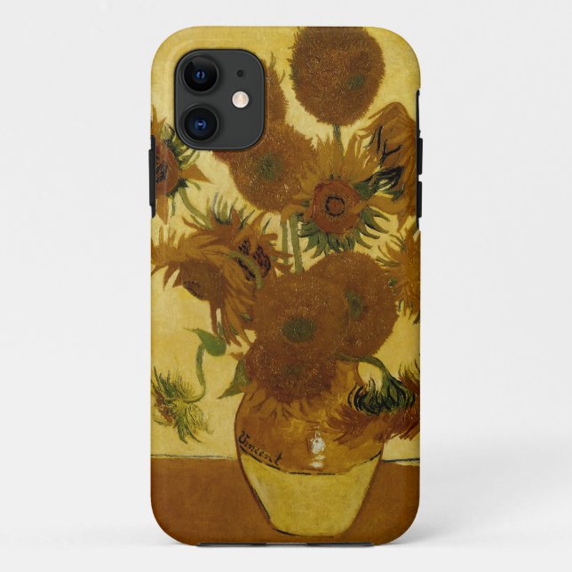 Capa Para iPhone 11 Girassóis: 1888 por Van Gogh (Verso)