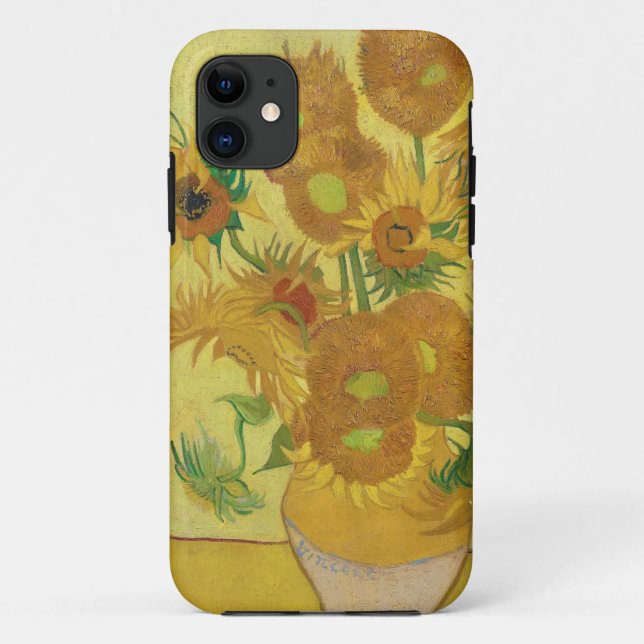 Capa Para iPhone 11 Girassóis de Van Gogh (Verso)