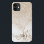Capa Para iPhone 11 Glamoroso Ombro Dourado de Gradiente de Mármore Br<br><div class="desc">Este design elegante e feminino perfeito para a moda da moda e na moda. Apresenta um gradiente ombre esparso dourado brilhante e impresso em cima de um fundo padrão de ouro e mármore branco. É glamouroso, chico, luxuoso, moderno e clássico. ***NOTA DE DESIGN IMPORTANTE: Para qualquer solicitação de design personalizada,...</div>