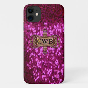 Capa Para iPhone 11 Gleem Shea II Monograma da Menina Bonito