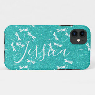 Capa Para iPhone 11 Glitter and dragonflies personalized Case-Mate iP