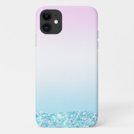Capa Para iPhone 11 Glitter gradiente colorido Elegante Moderno Arco-Í