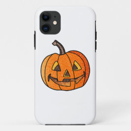 Capa Para iPhone 11 Glitter Jack O'Lantern