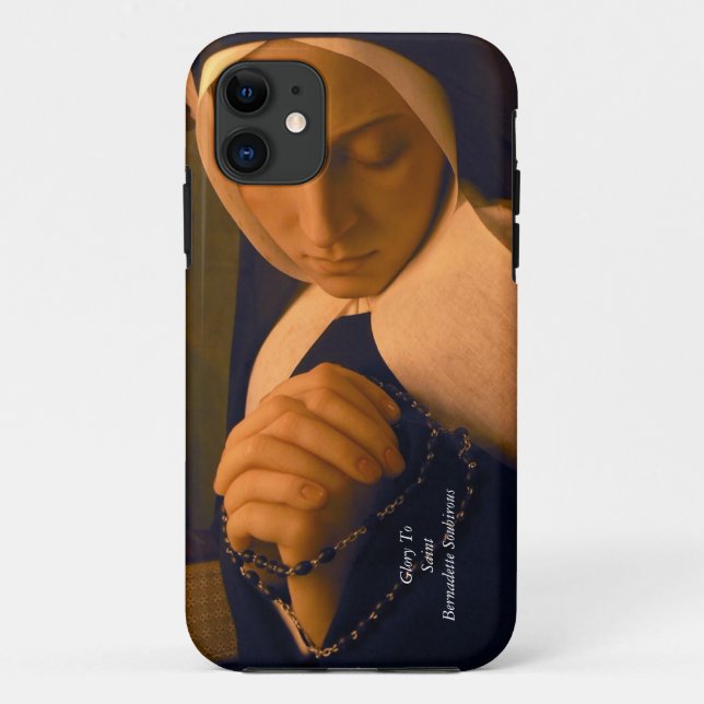 Capa Para iPhone 11 Glória ao Santo Bernadette Soubirous (Verso)