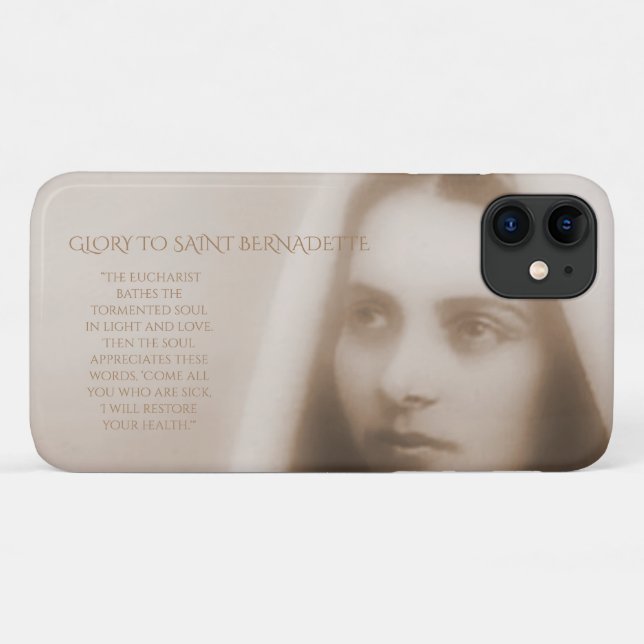 Capa Para iPhone 11 glória para o santo bernadette (Verso (horizontal))