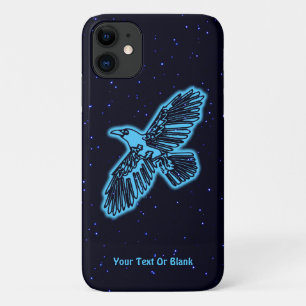 Capa Para iPhone 11 Glowing Blue Raven On Stars