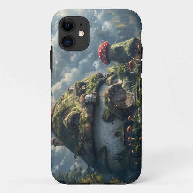 Capa Para iPhone 11 Gnomo bonito, cogumelo (Verso)