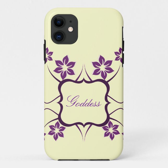 Capa Para iPhone 11 Goddess Floral iPhone 5 BT Case, Purple (Verso)