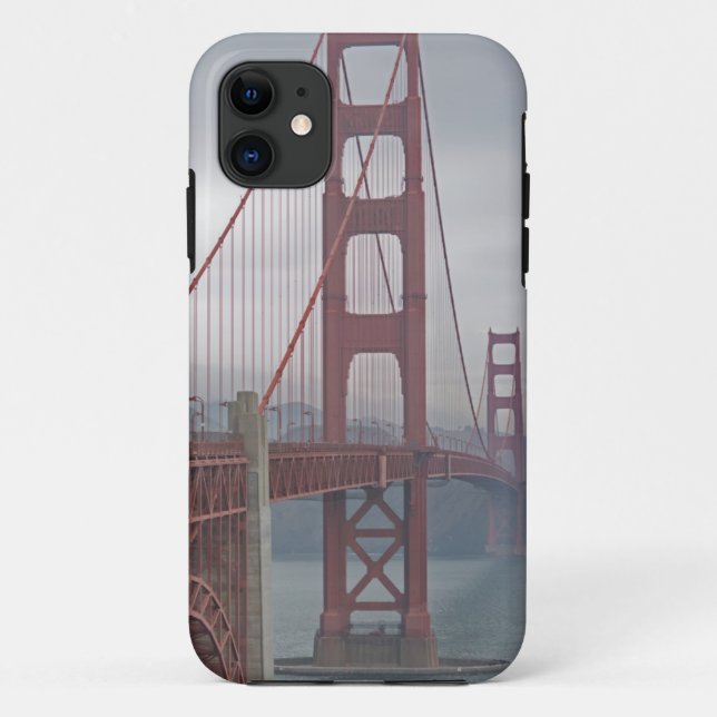 Capa Para iPhone 11 Golden gate bridge na névoa (Verso)