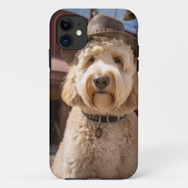 Capa Para iPhone 11 Goldendoodle no Ocidente (Verso)