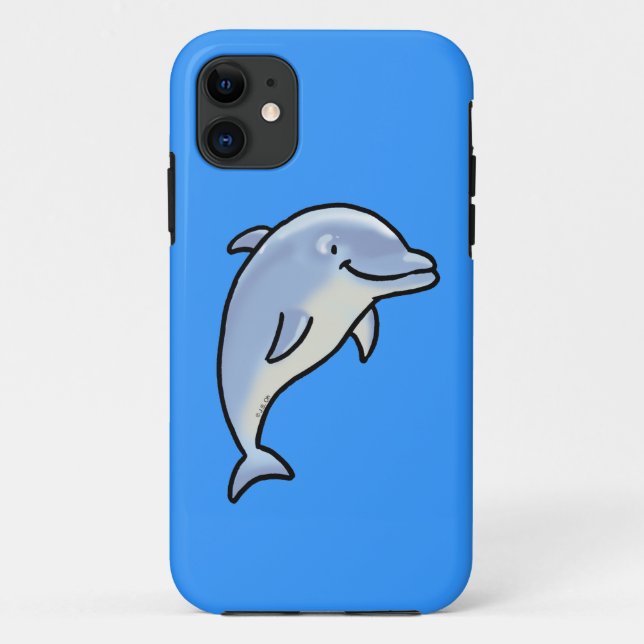 Capa Para iPhone 11 Golfinho bonito (Verso)