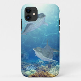 Capa Para iPhone 11 golfinhos felizes