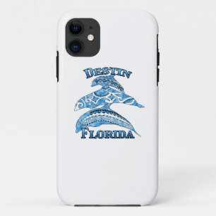 Capa Para iPhone 11 Golfinhos Tribais de Férias da Flórida Destin