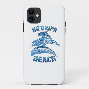 Capa Para iPhone 11 Golfinhos Tribais de Vacinação Ho'okipa Hawaii