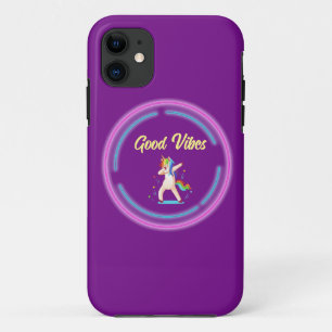 Capa Para iPhone 11 Good Vibes Unicorn