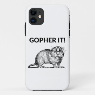 Capa Para iPhone 11 Gopher, Engraçado Gopher Pun