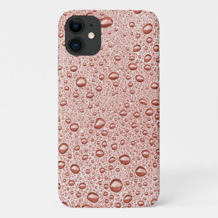 Capa Para iPhone 11 Gotas de água de pessegueira laranja