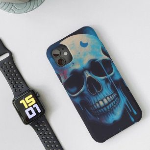Capa Para iPhone 11 Gotejamento de Caveira Lunar - Artístico
