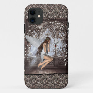 Capa Para iPhone 11 Gothic Angel e sua pomba