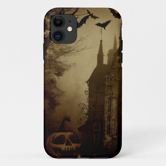 Capa Para iPhone 11 Gótico/Halloween/queda/abóbora (Verso)