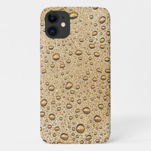 Capa Para iPhone 11 gotículas de água Dourada