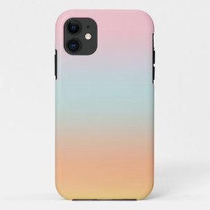Capa Para iPhone 11 Gradação do arco-íris Ombre Cor-de-rosa Azul Pêsse