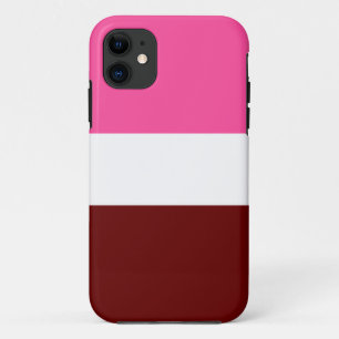 Capa Para iPhone 11 Grades Brancas Vermelhas Profundas Rosa Brilhantes