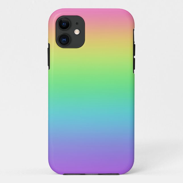 Capa Para iPhone 11 Gradiente Arco-Íris (Verso)