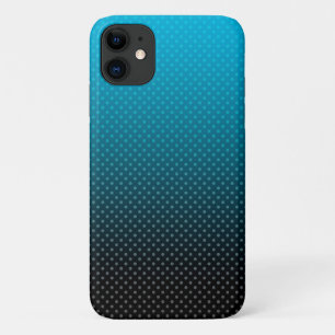 Capa Para iPhone 11 gradiente azul com bolinhas pequenas