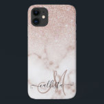 Capa Para iPhone 11 Gradiente de mármore branco brilhante Rosa, Dourad<br><div class="desc">Este design elegante e feminino perfeito para a moda da moda e na moda. Ele apresenta um gradiente rosa dourado cintilante brilhante e falsa em cima de um fundo rosa cor-de-rosa e do padrão de pedra mármore branca. É glamouroso, chico, luxuoso, moderno e clássico. ***NOTA DE DESIGN IMPORTANTE: Para qualquer...</div>